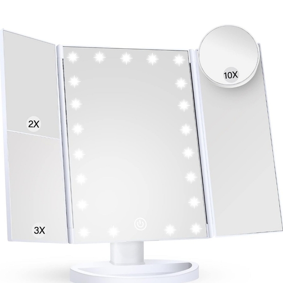 #3964 Makeup Mirror with 3 Magnifications 10X3X2X